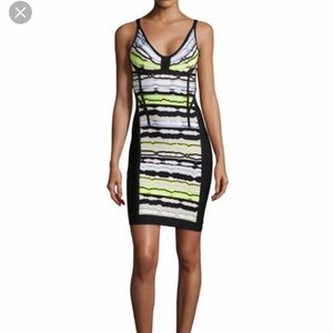 Herve Leger Electric Lime Bandage Dress
